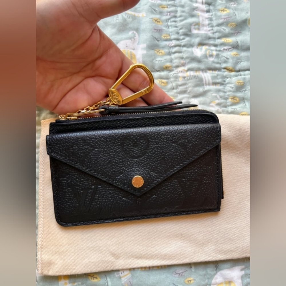 Louis Vuitton Monogram Black Card Holder Recto Verso
